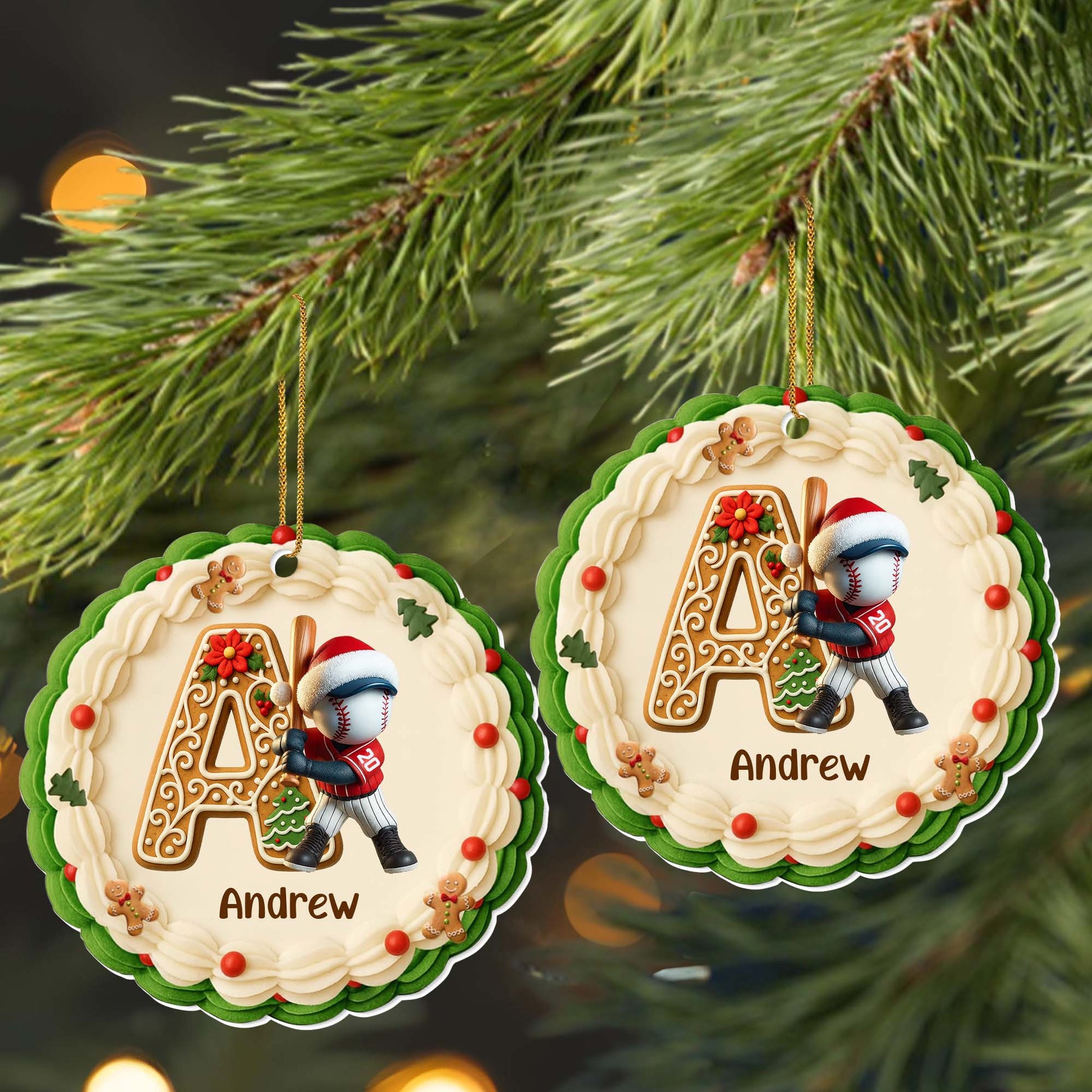 Joyful Celebration With Baseball Player And Gingerbread