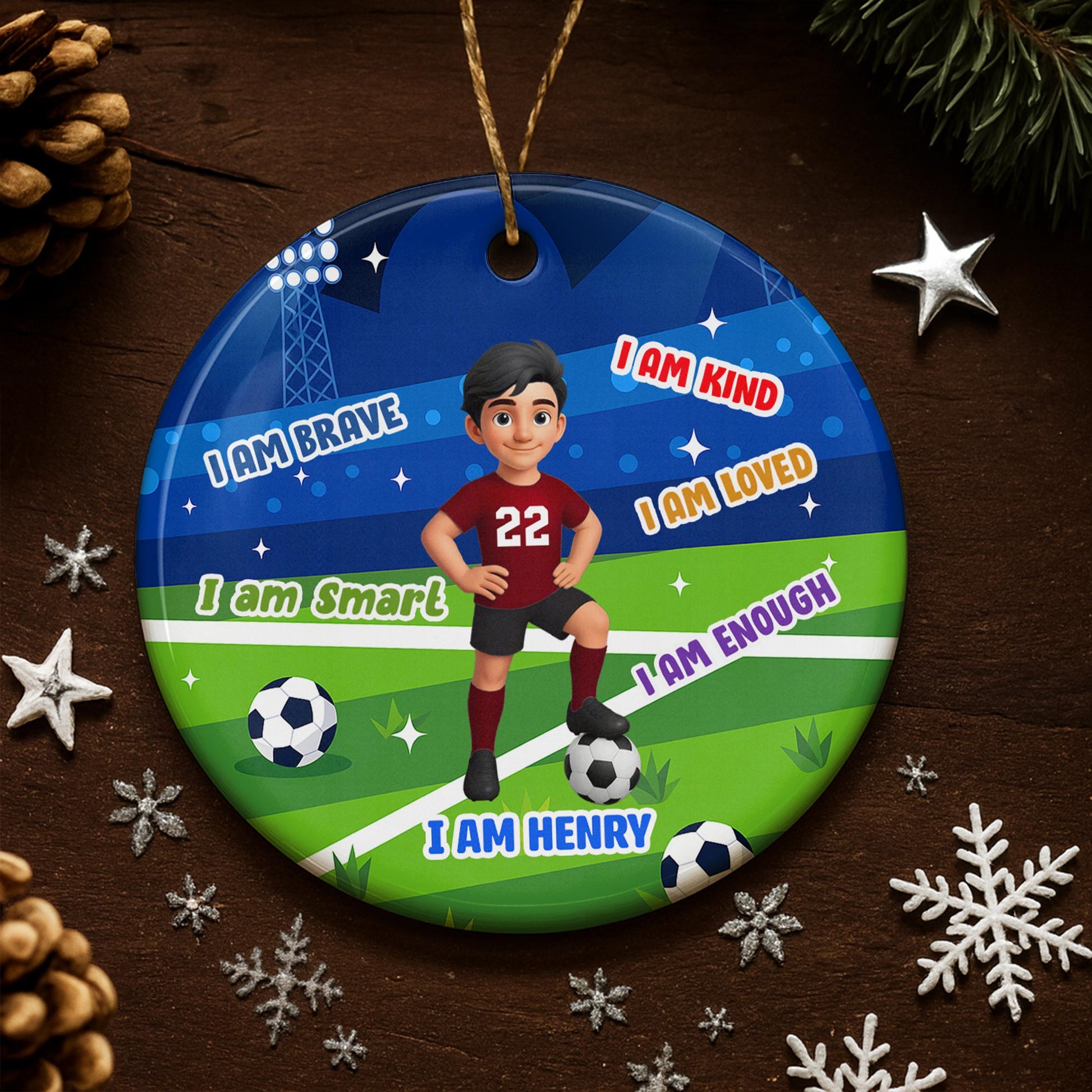 I Am Brave, I Am Smart, I Am Kind, Soccer Field And Ball