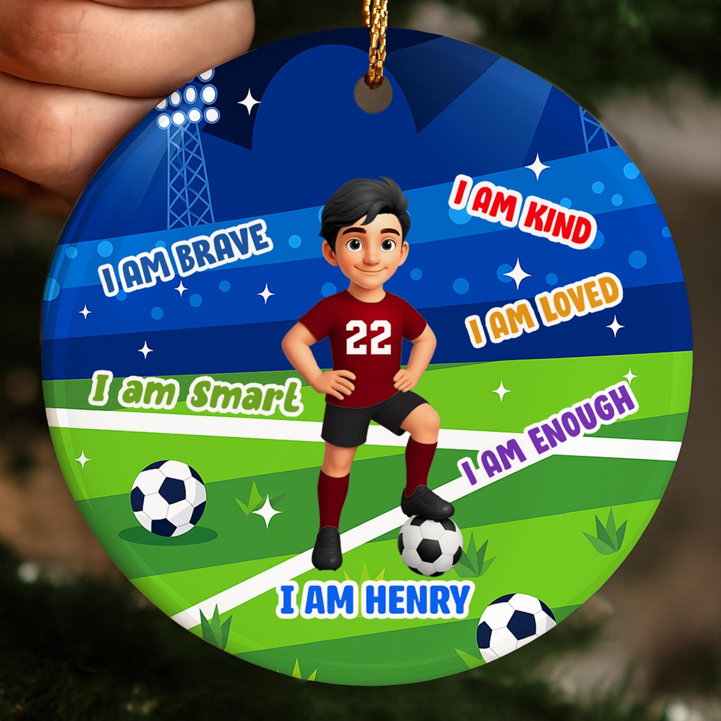 I Am Brave, I Am Smart, I Am Kind, Soccer Field And Ball