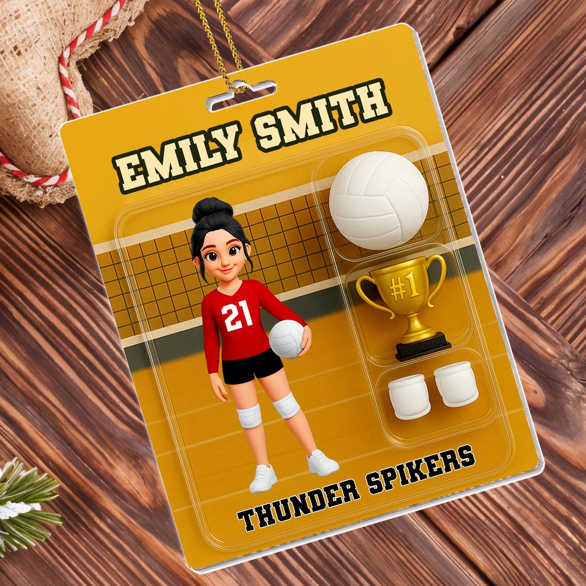 Celebrate Your Favorite Volleyball Player With Personalized Sports Ornament
