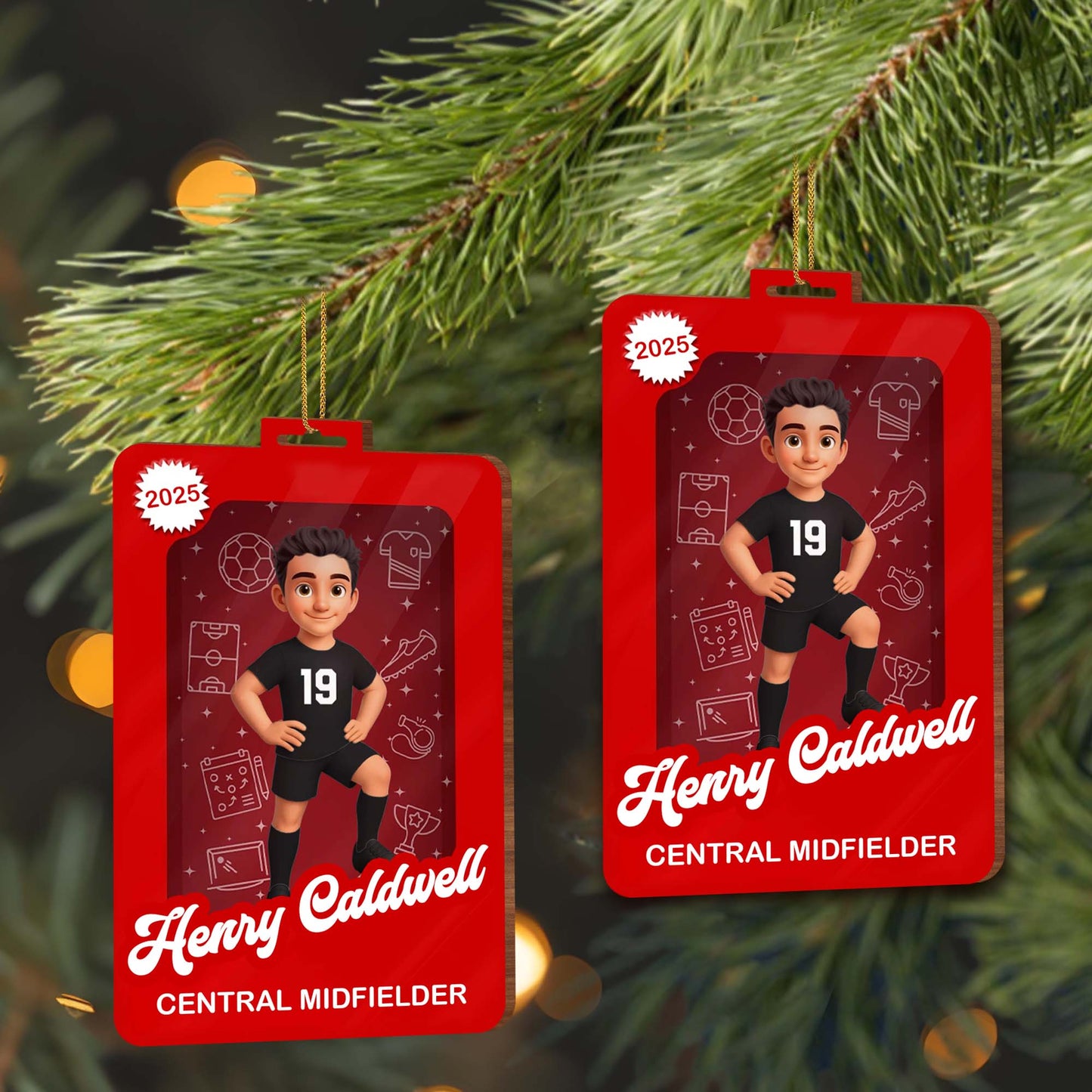 Central Midfielder Soccer Player Ornament