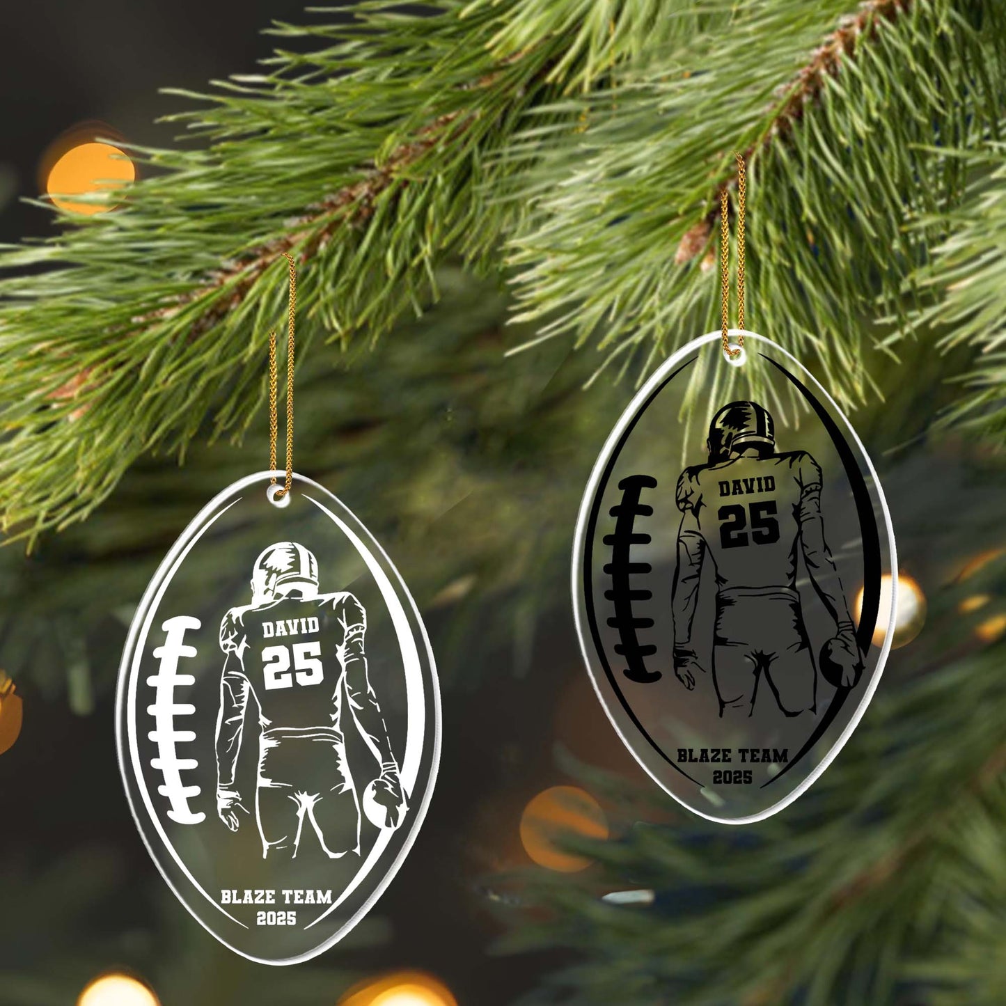 Celebrate Team Spirit With Custom Football Player Ornament
