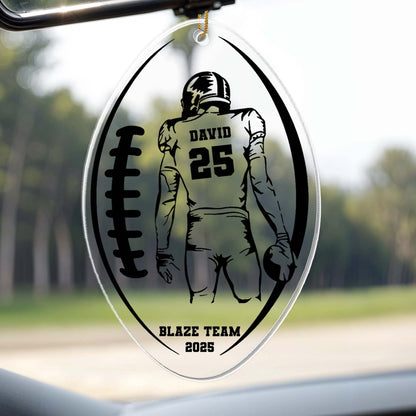 Celebrate Team Spirit With Custom Football Player Ornament