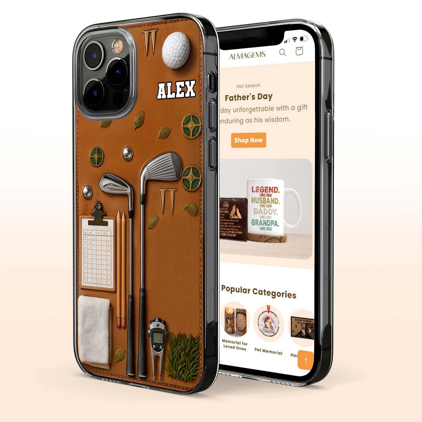 Love For Golf, Personalized Phone Case Design