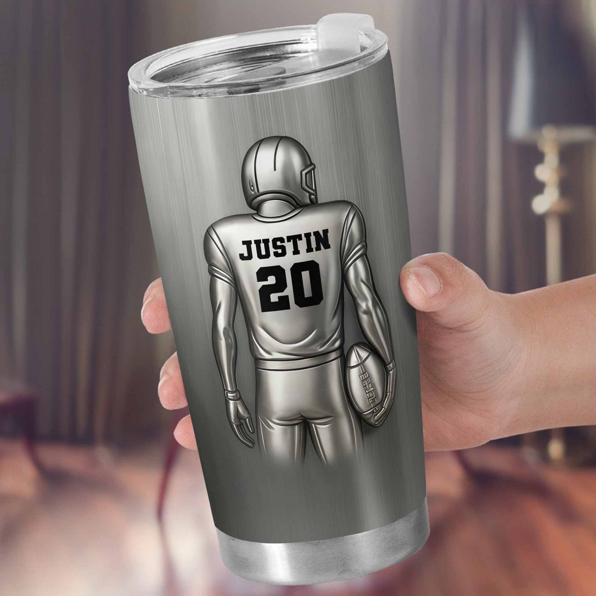 Custom Sports Player And Football Tumbler
