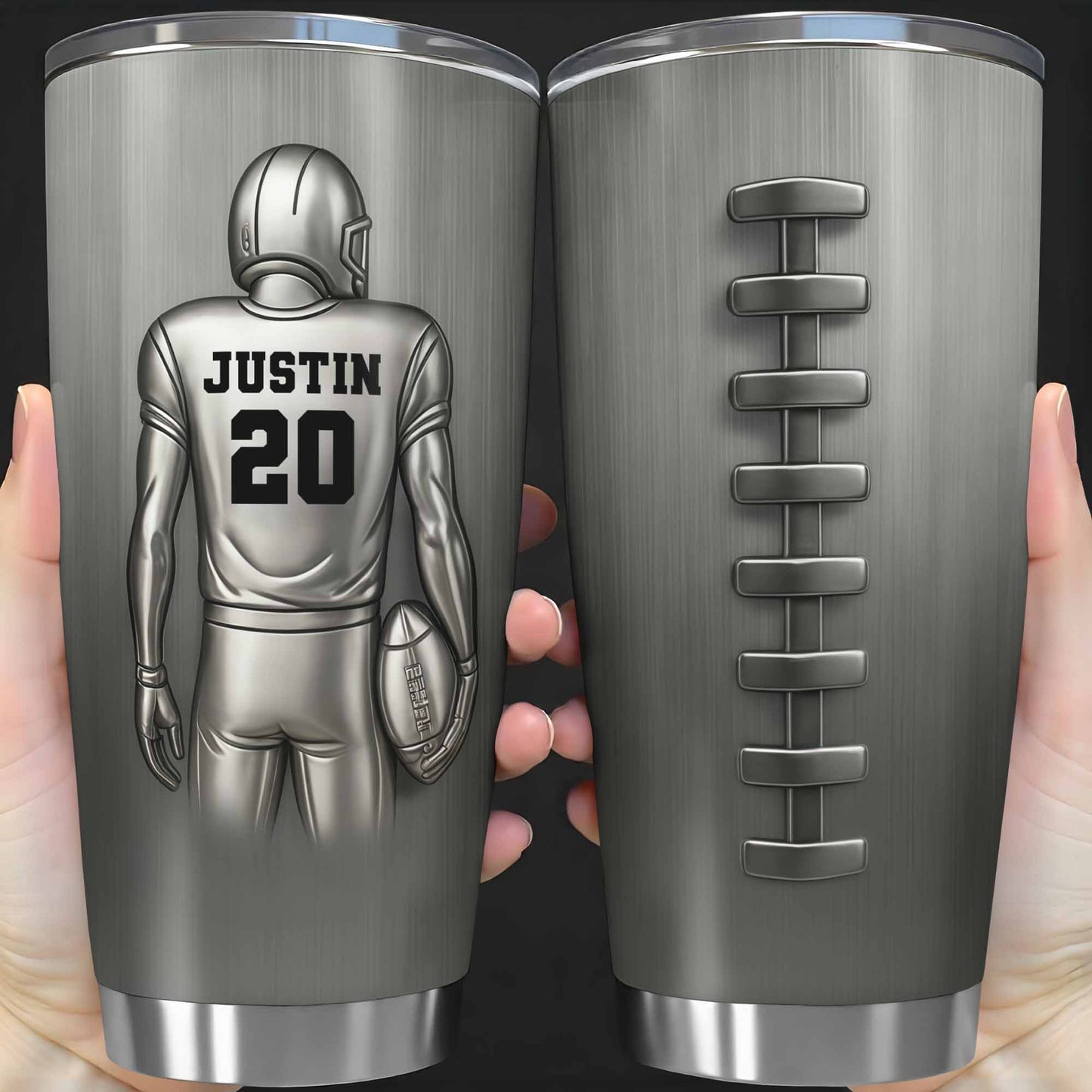 Custom Sports Player And Football Tumbler