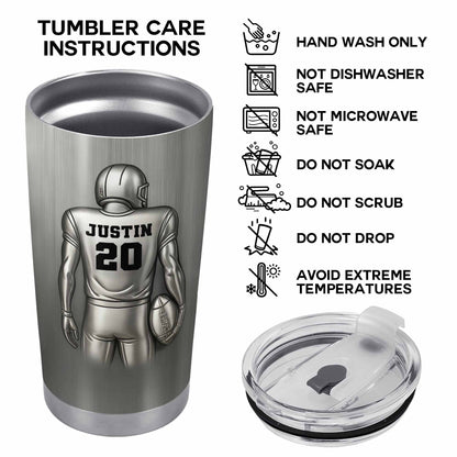 Custom Sports Player And Football Tumbler