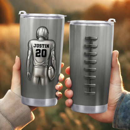Custom Sports Player And Football Tumbler