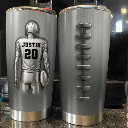 Custom Sports Player And Football Tumbler