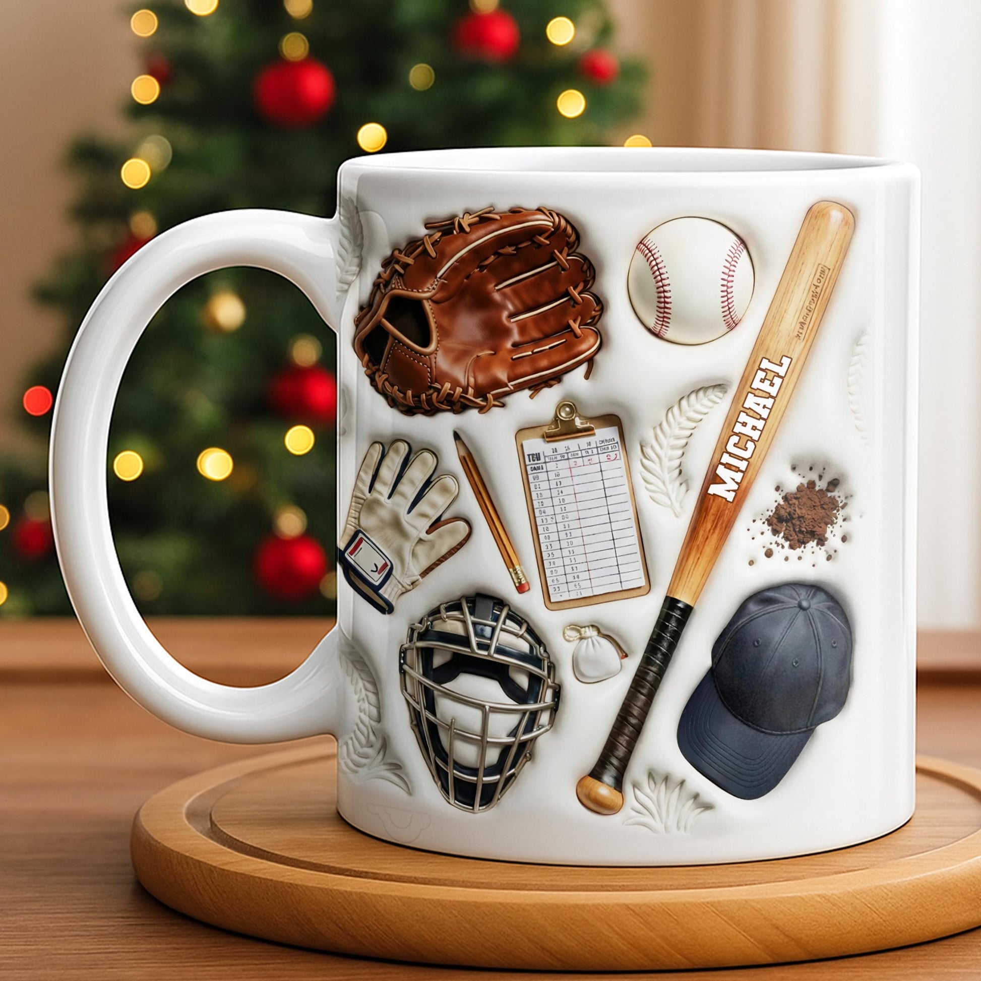 Personalized Baseball Sports Mug With Custom Name