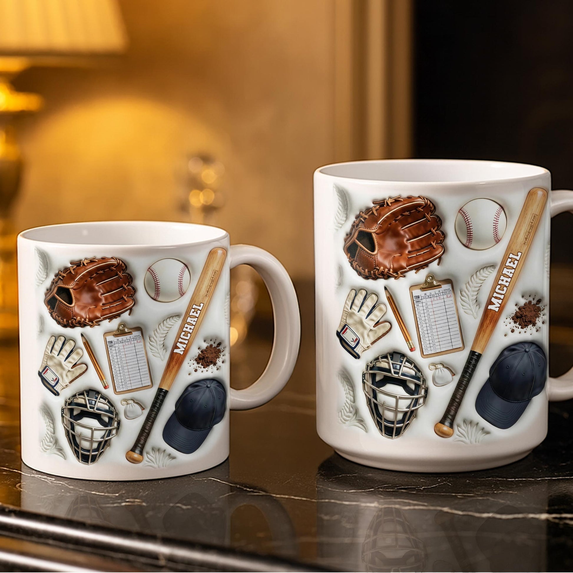 Personalized Baseball Sports Mug With Custom Name