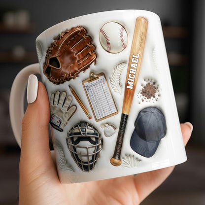 Personalized Baseball Sports Mug With Custom Name