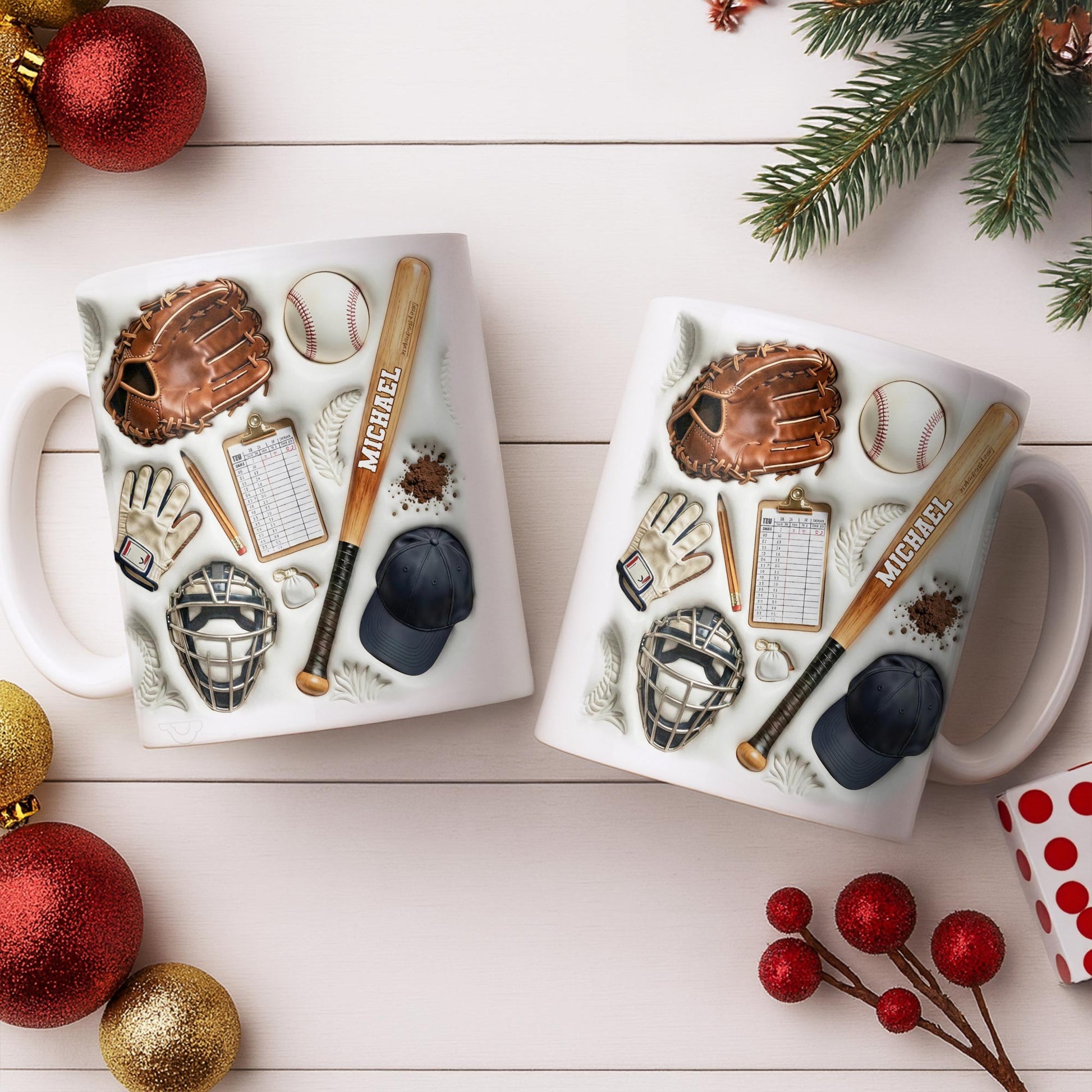 Personalized Baseball Sports Mug With Custom Name