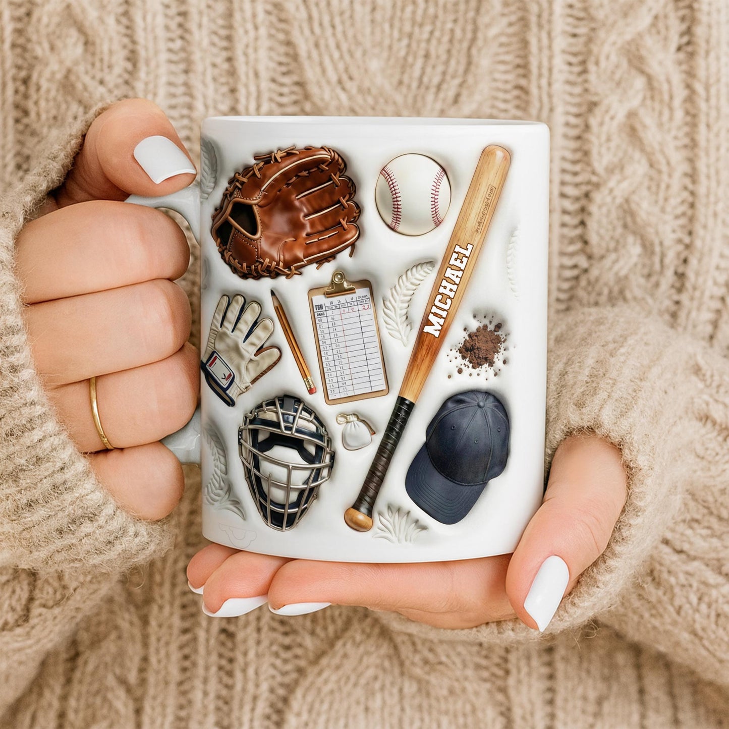 Personalized Baseball Sports Mug With Custom Name