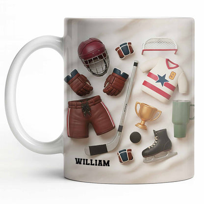 Celebrate Sports With Hockey Helmet and Boxing Gloves