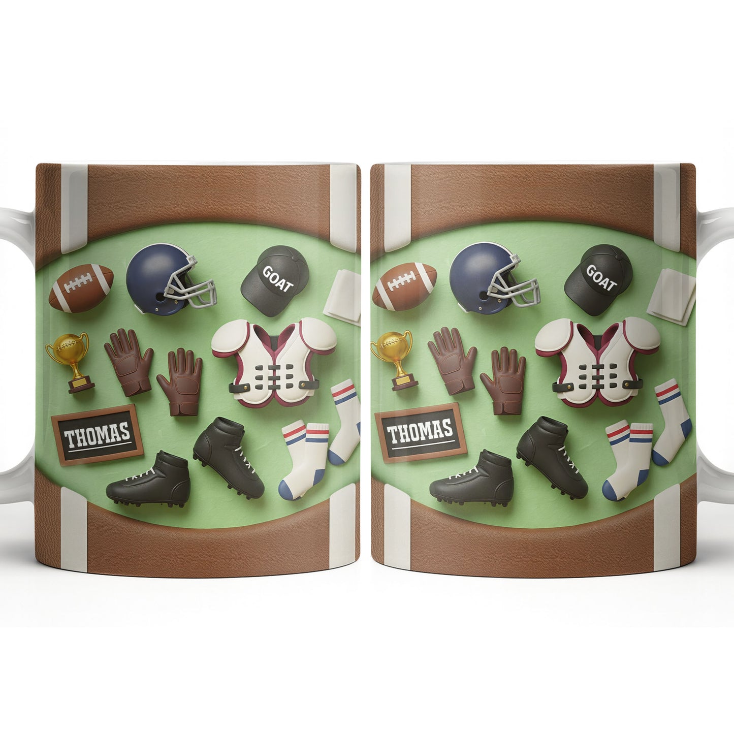 Celebrate Your Sports Achievements, Football And Helmet Design