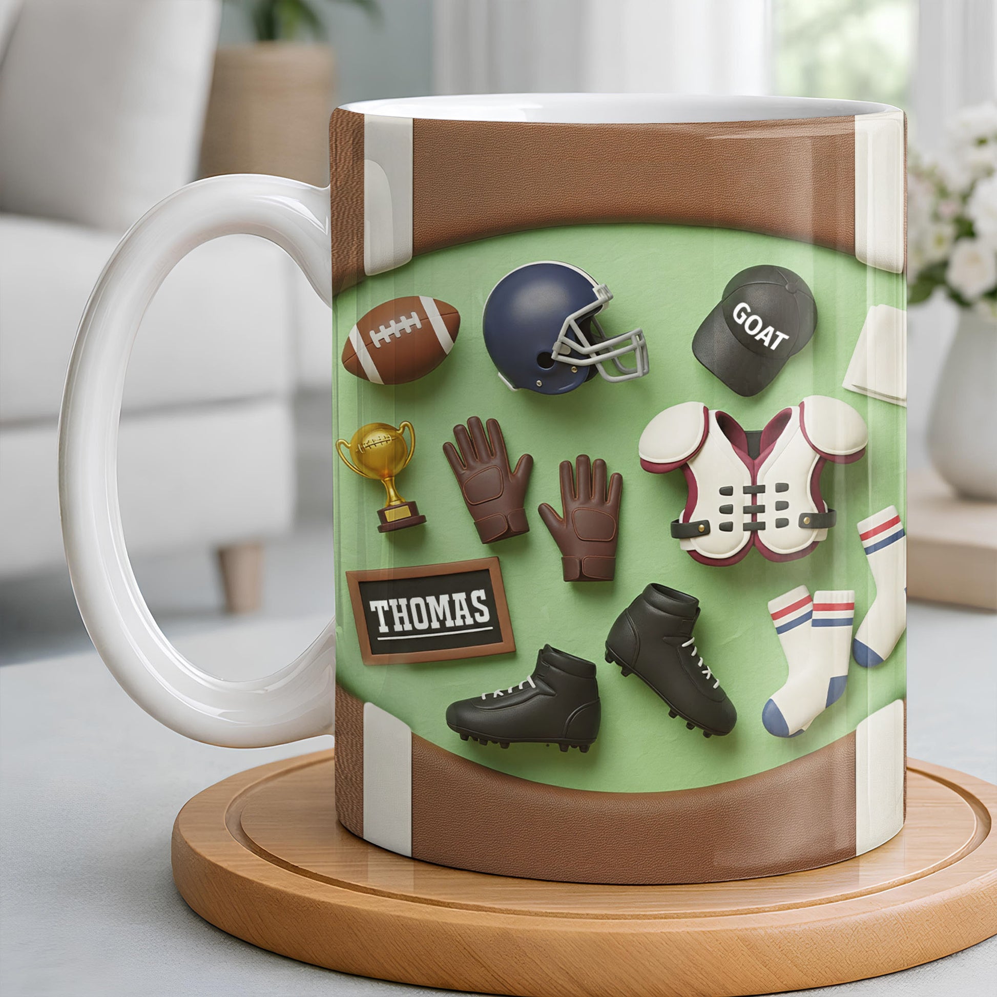 Celebrate Your Sports Achievements, Football And Helmet Design