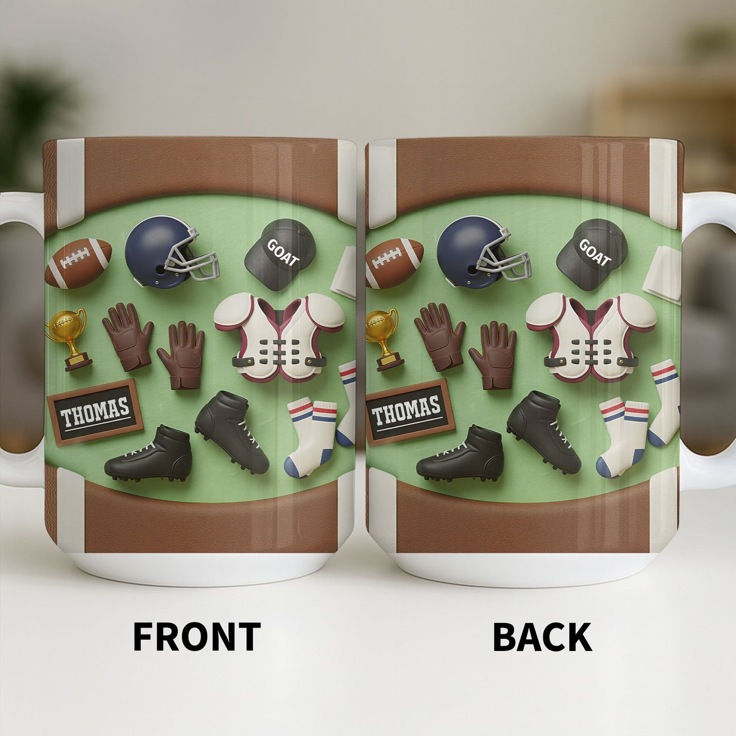 Celebrate Your Sports Achievements, Football And Helmet Design