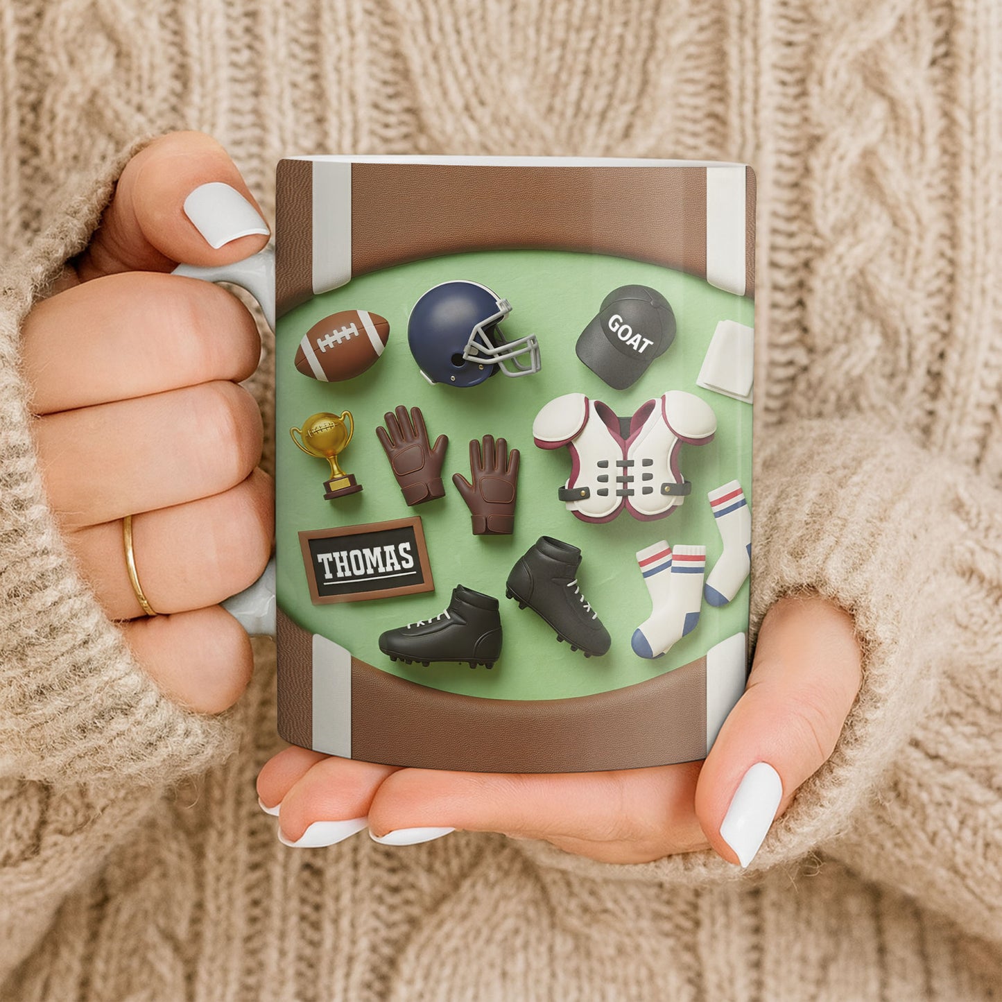 Celebrate Your Sports Achievements, Football And Helmet Design