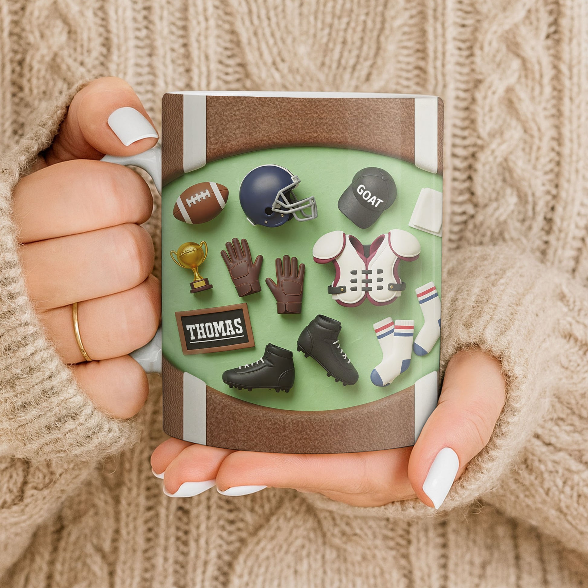 Celebrate Your Sports Achievements, Football And Helmet Design