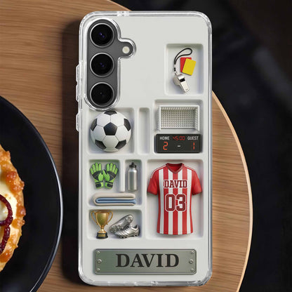 Score Your Goals Personalized Soccer Jersey And Equipment 3D Depth Effect - Personalized Clear Phone Case - SPORT096_PHC
