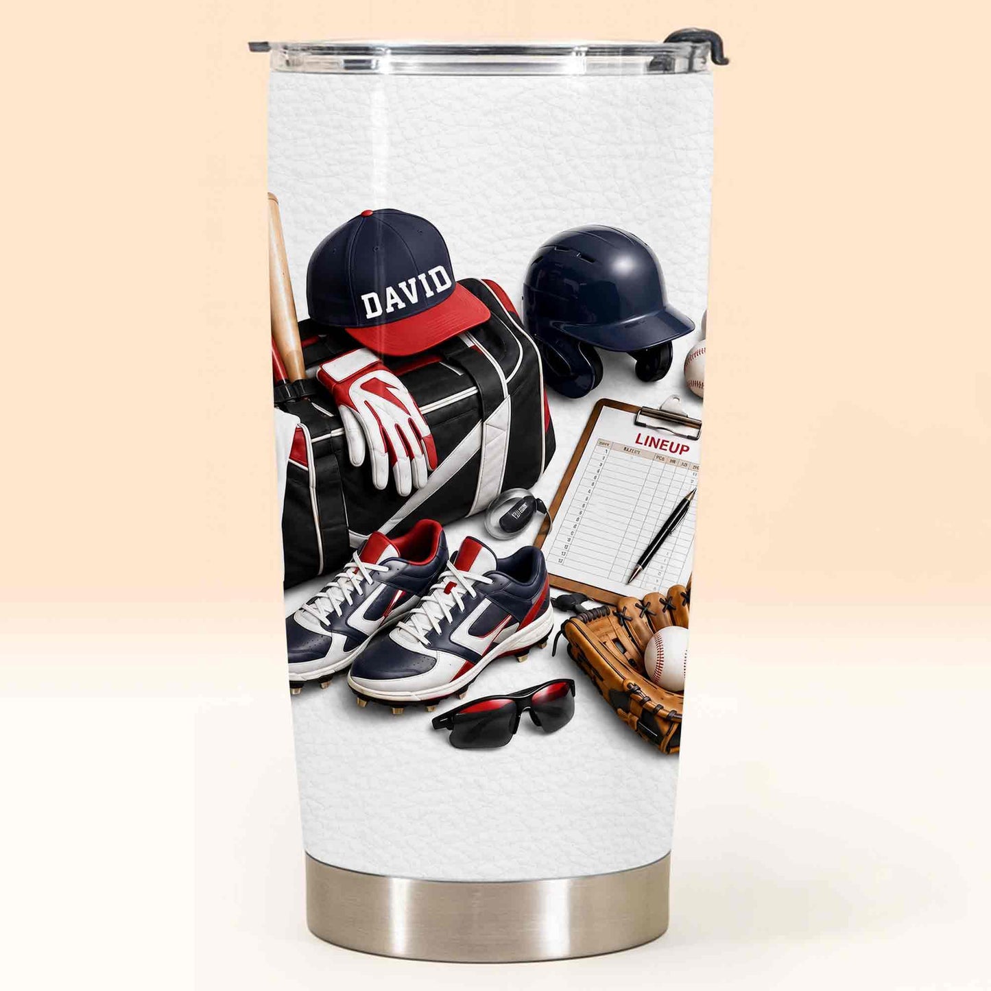 Baseball Player Gift for Boys, Men & Coaches - Personalized Custom Stainless Steel Tumbler 20oz 30oz - SPORT119_TB
