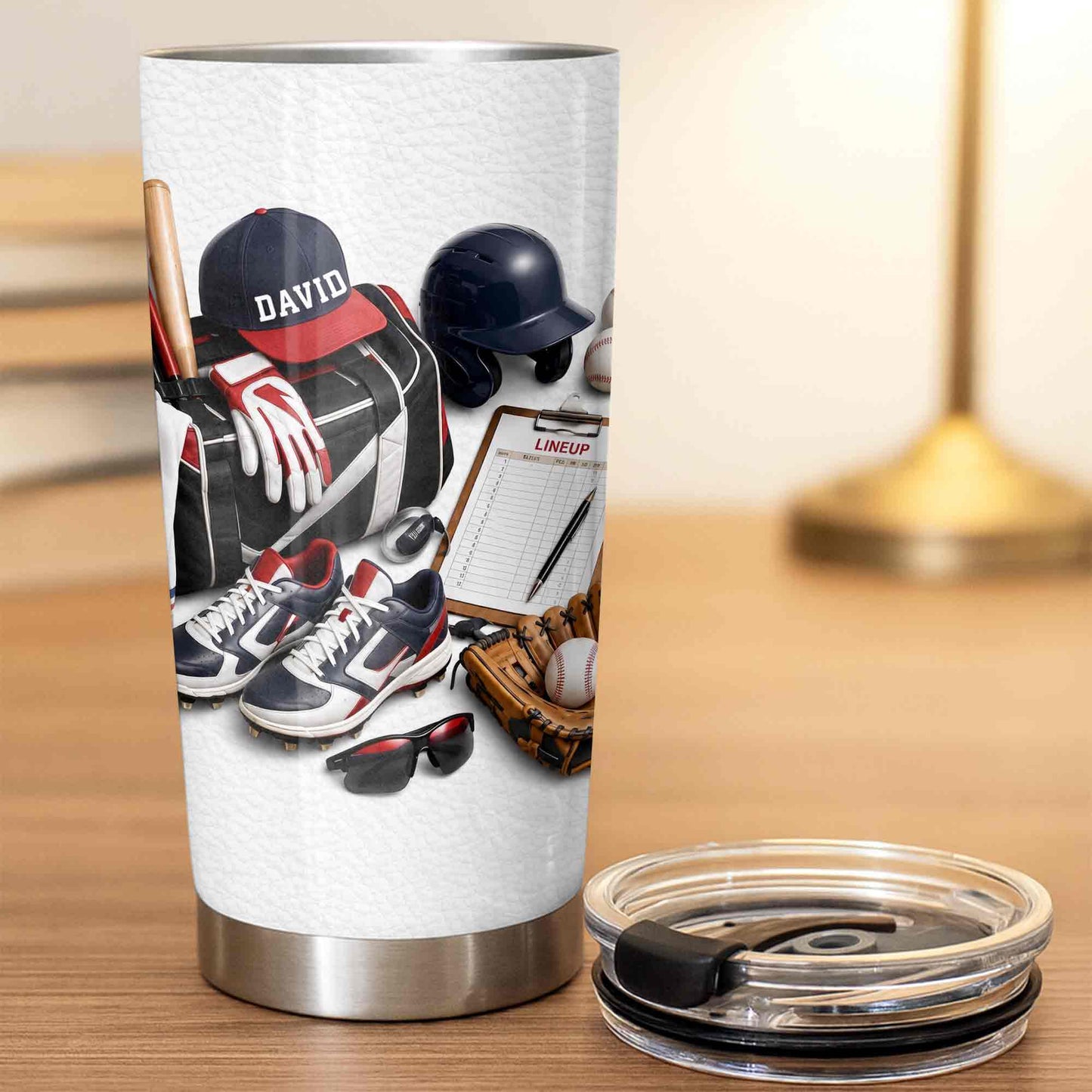 Baseball Player Gift for Boys, Men & Coaches - Personalized Custom Stainless Steel Tumbler 20oz 30oz - SPORT119_TB