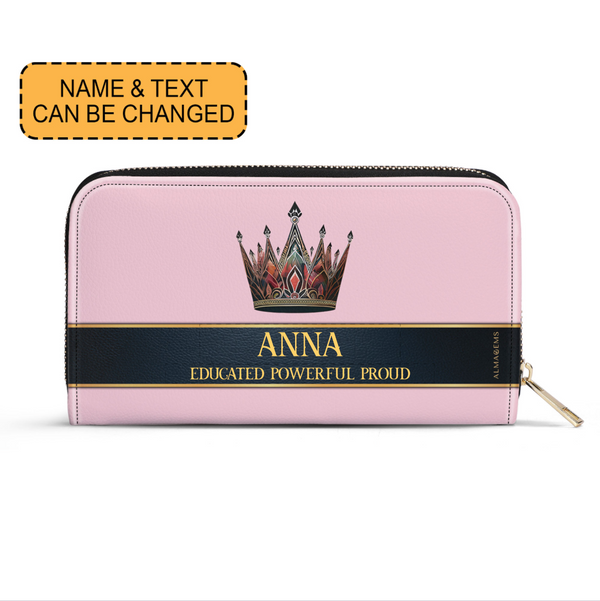 Queen Pink - Women Leather Wallet - queen02pinkWL