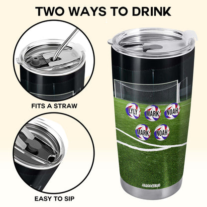 Daddy's Dream Team - Personalized Custom Stainless Steel Tumbler 20oz 30oz - TB_FM09