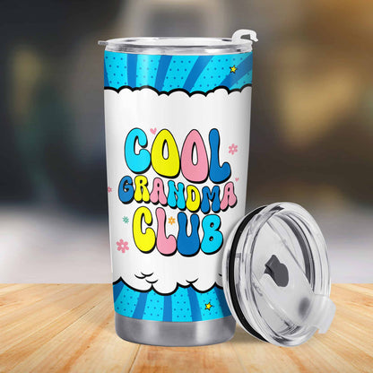 Cool Grandma Club - Personalized Custom Stainless Steel Tumbler 20oz 30oz - TB_FM13