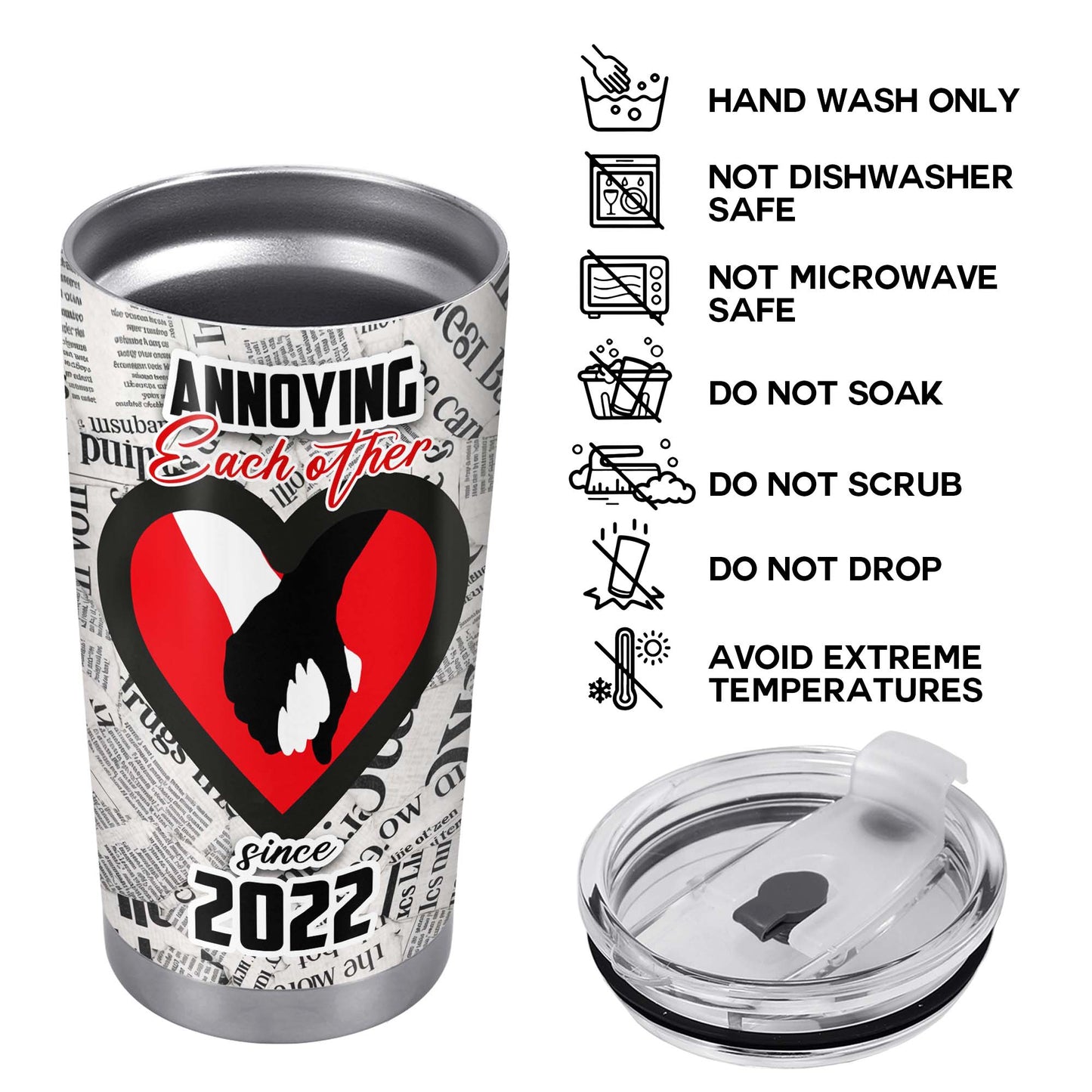 Annoying Each Other Since - Personalized Custom Stainless Steel Tumbler 20oz 30oz - TB_FM18