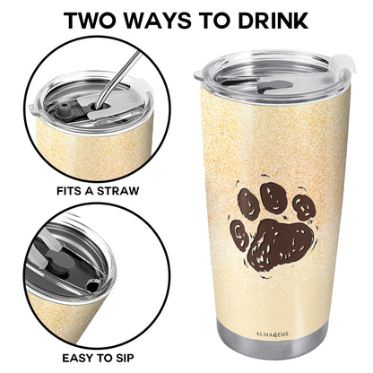 Protegido por el nombre de tu mascota - Vaso de acero inoxidable personalizado de 20 oz y 30 oz - TB_LL10