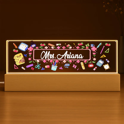 Illuminate Your Night With School Supplies And Flowers