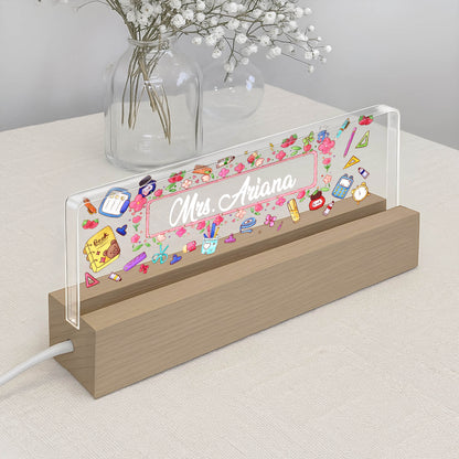 Illuminate Your Night With School Supplies And Flowers