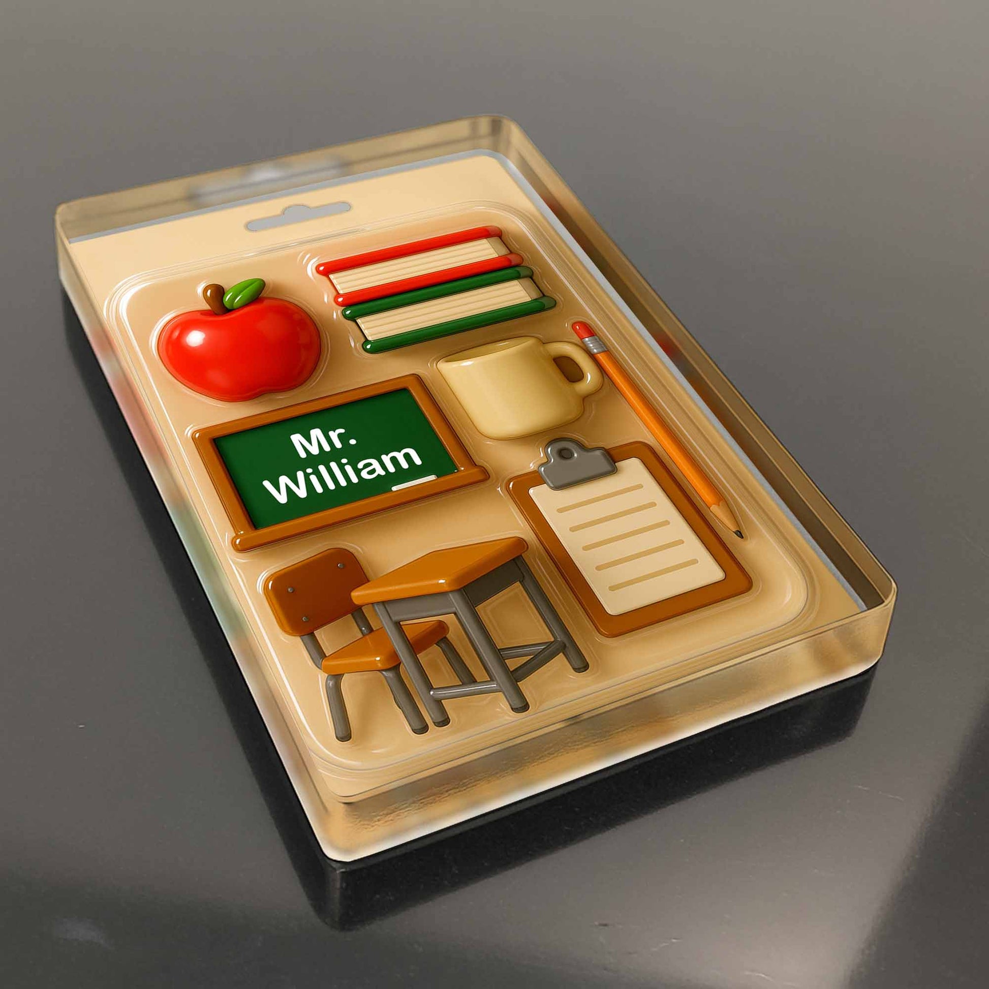 Perfect Gift For Teachers To Organize Desk Essentials, Apple and Clipboard