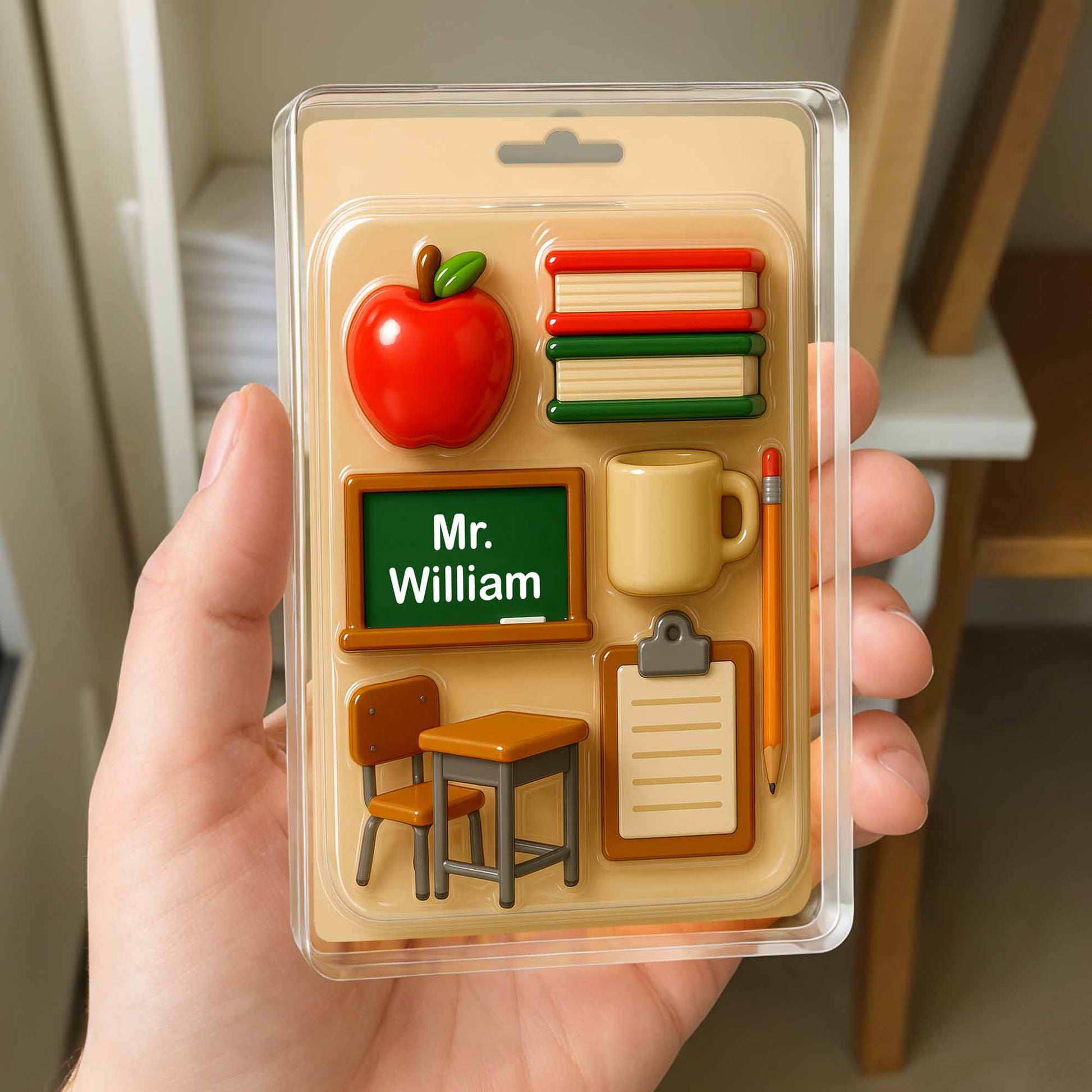 Perfect Gift For Teachers To Organize Desk Essentials, Apple and Clipboard