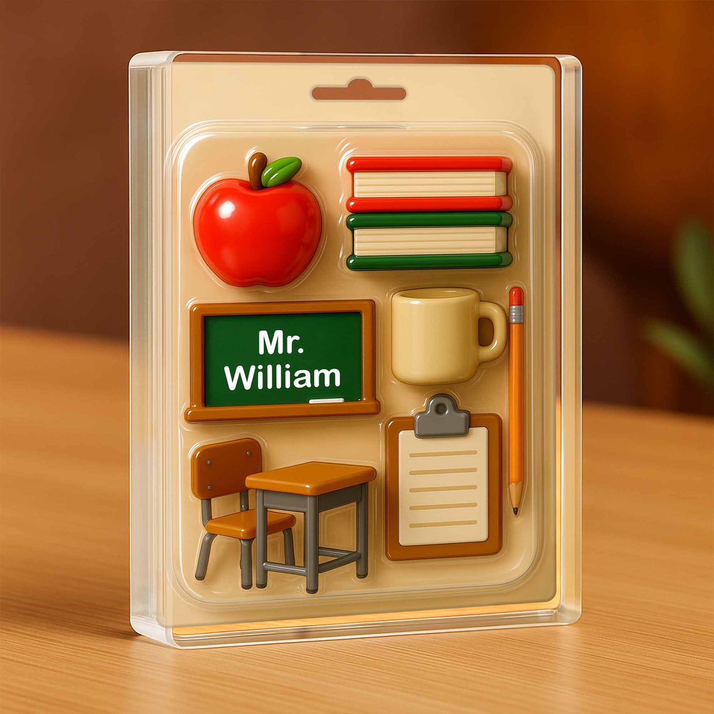 Perfect Gift For Teachers To Organize Desk Essentials, Apple and Clipboard
