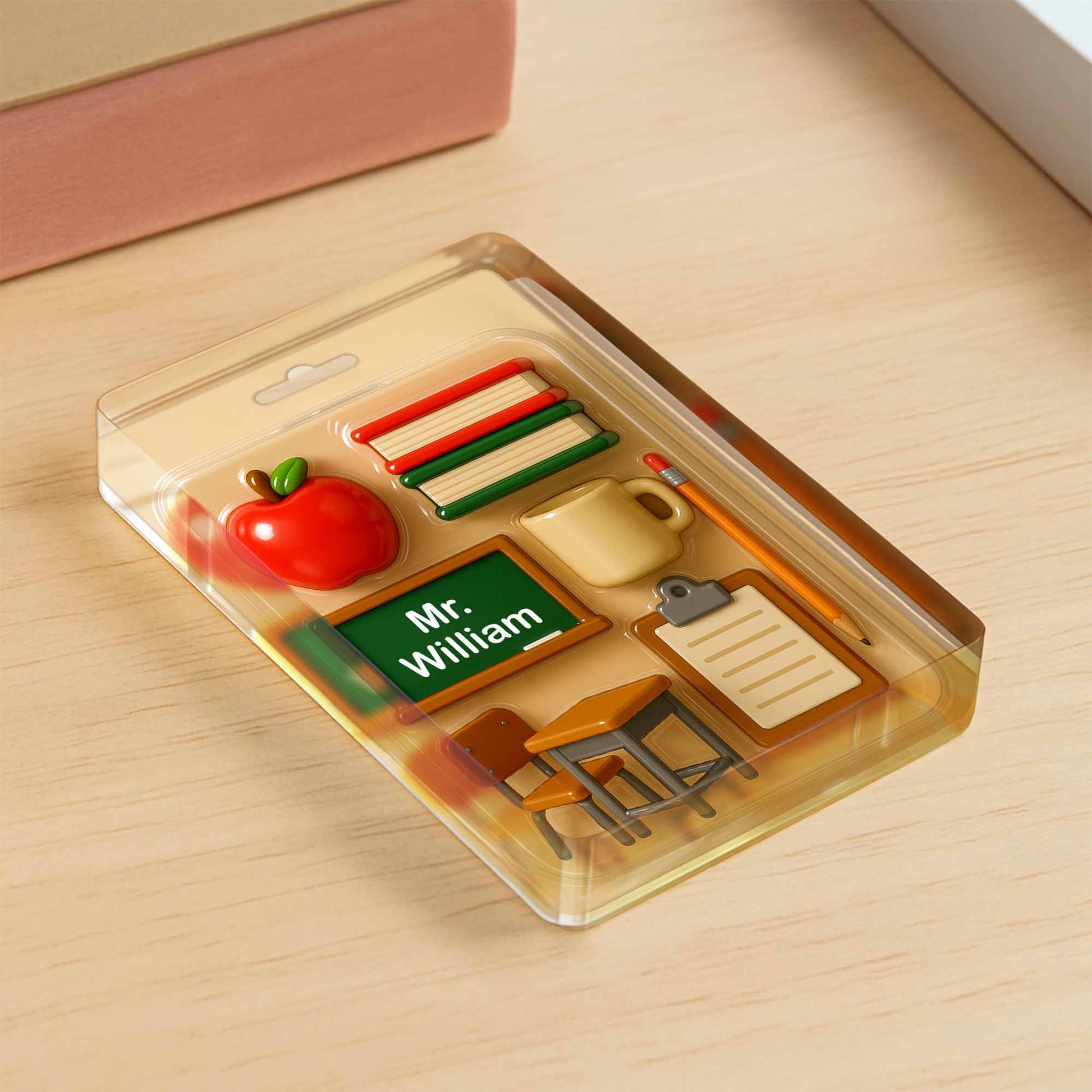 Perfect Gift For Teachers To Organize Desk Essentials, Apple and Clipboard