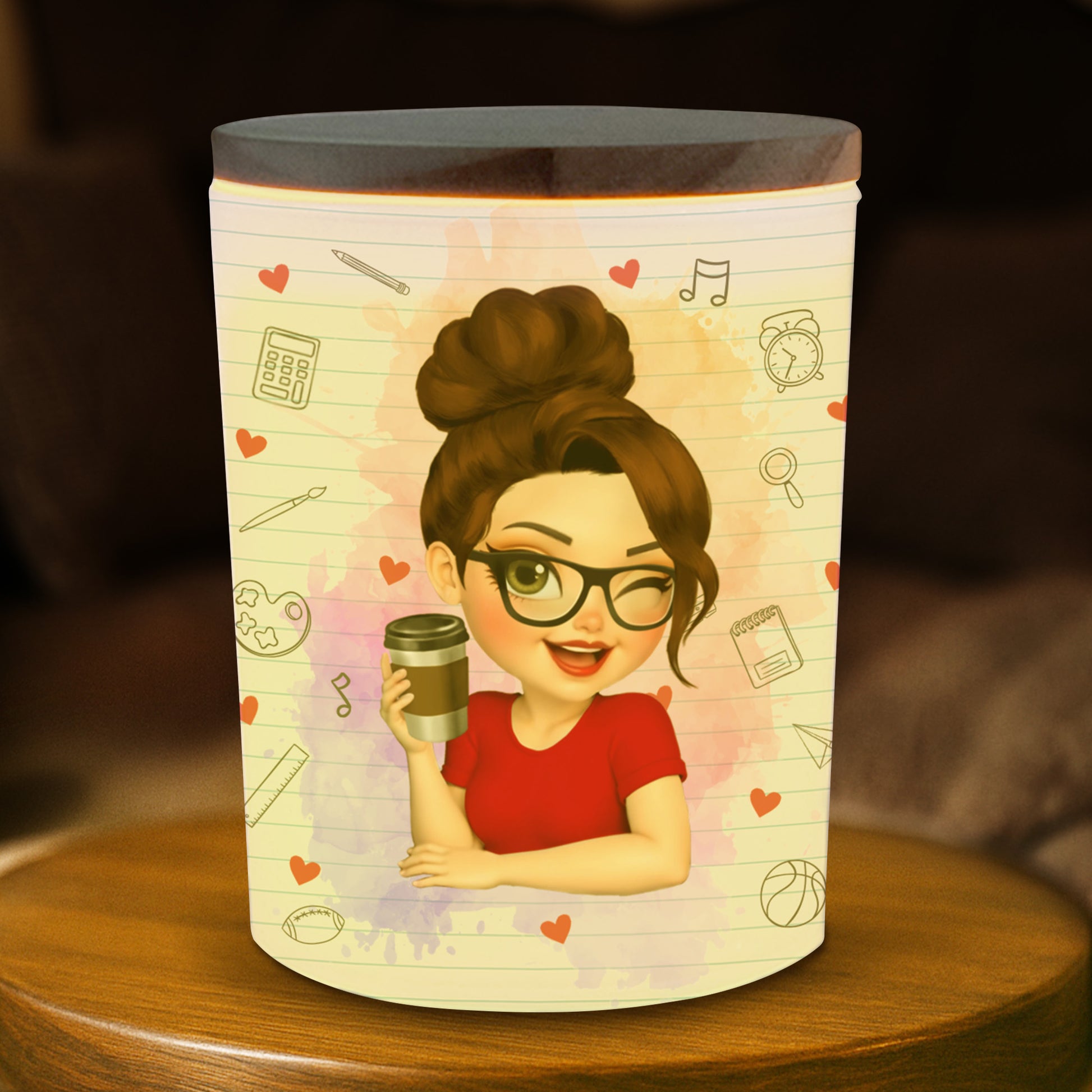 Ms Polly's Last Nerve, School-Themed Glass Jar