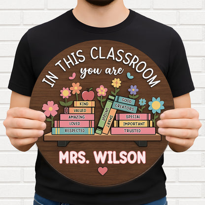 In This Classroom You Are Loved And Respected, Teacher Sign