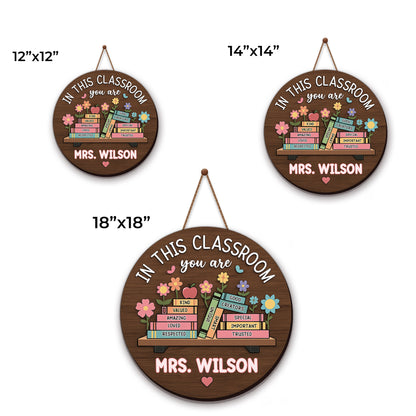 In This Classroom You Are Loved And Respected, Teacher Sign