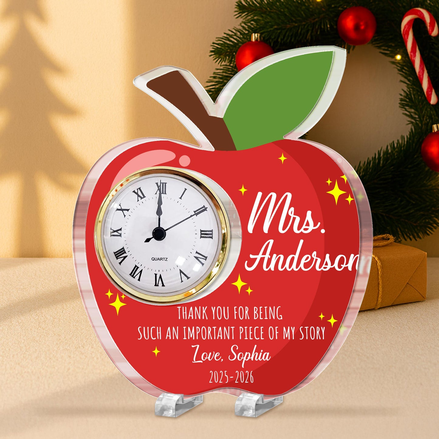 Thank You For Being An Important Piece Of My Story Apple Clock