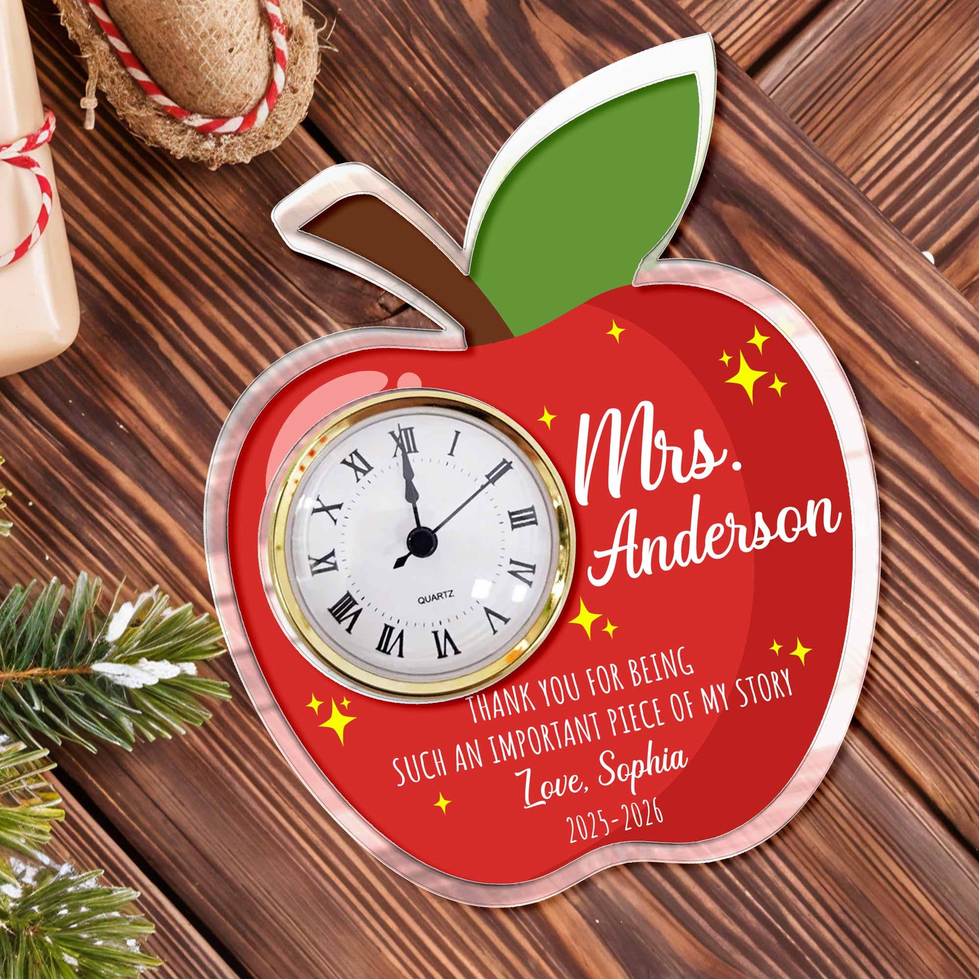 Thank You For Being An Important Piece Of My Story Apple Clock