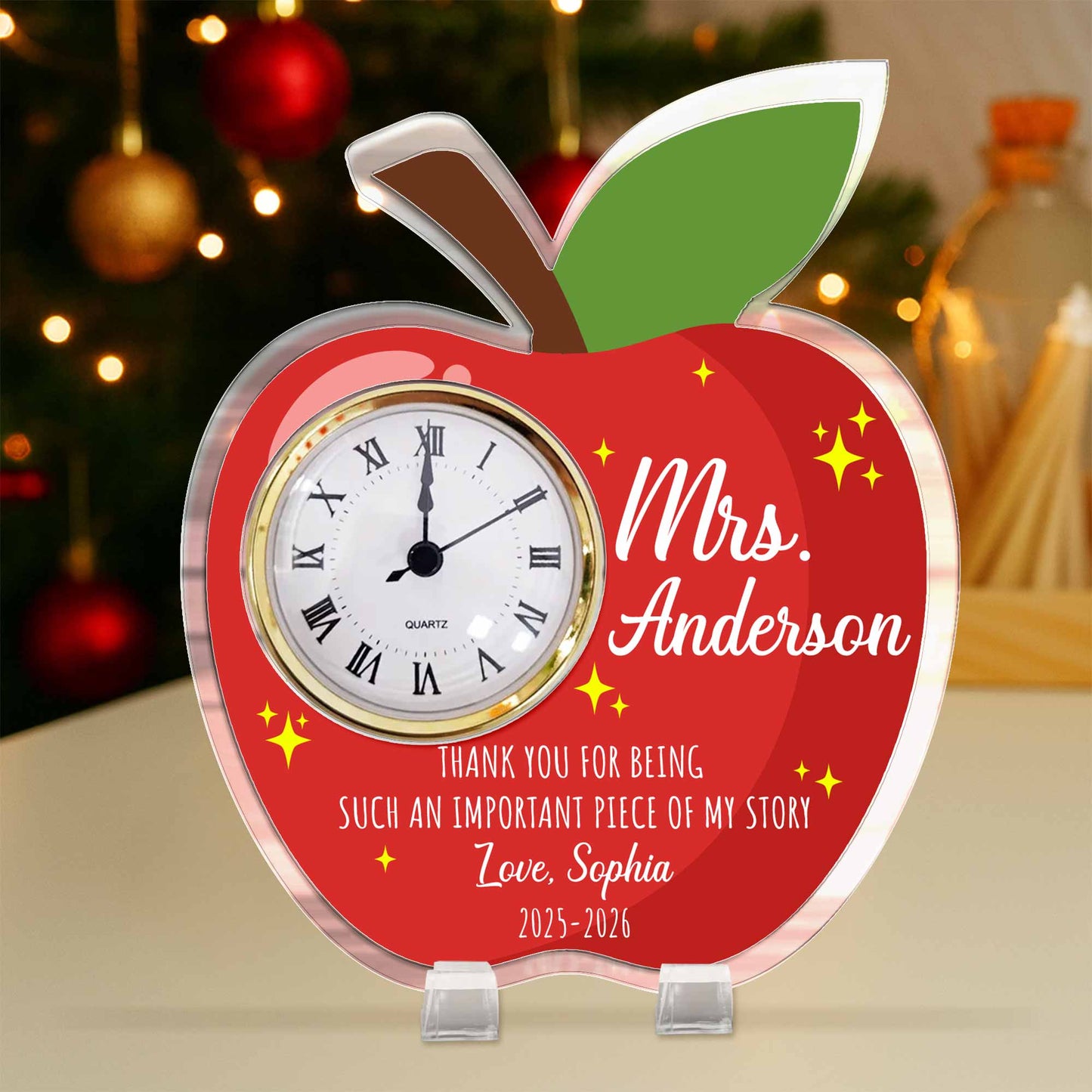 Thank You For Being An Important Piece Of My Story Apple Clock