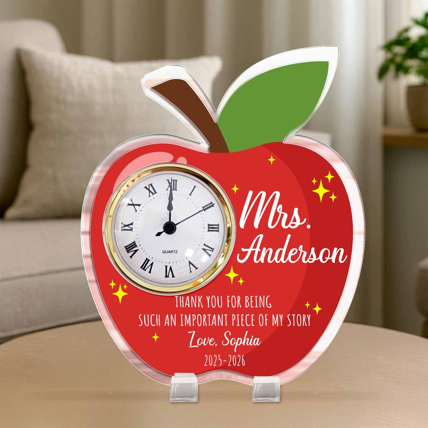 Thank You For Being An Important Piece Of My Story Apple Clock