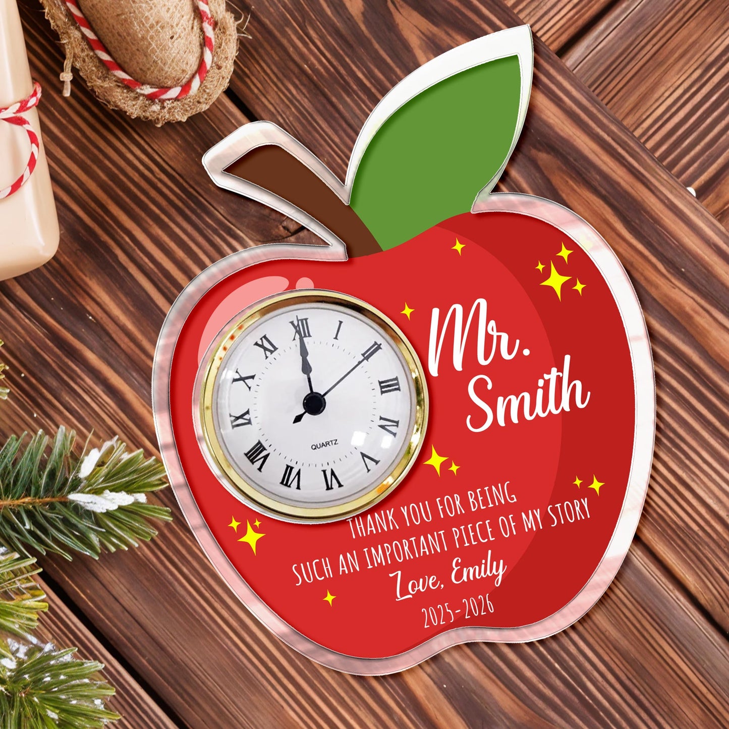 Thank You For Being An Important Piece Of My Story Apple Clock