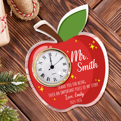 Thank You For Being An Important Piece Of My Story Apple Clock