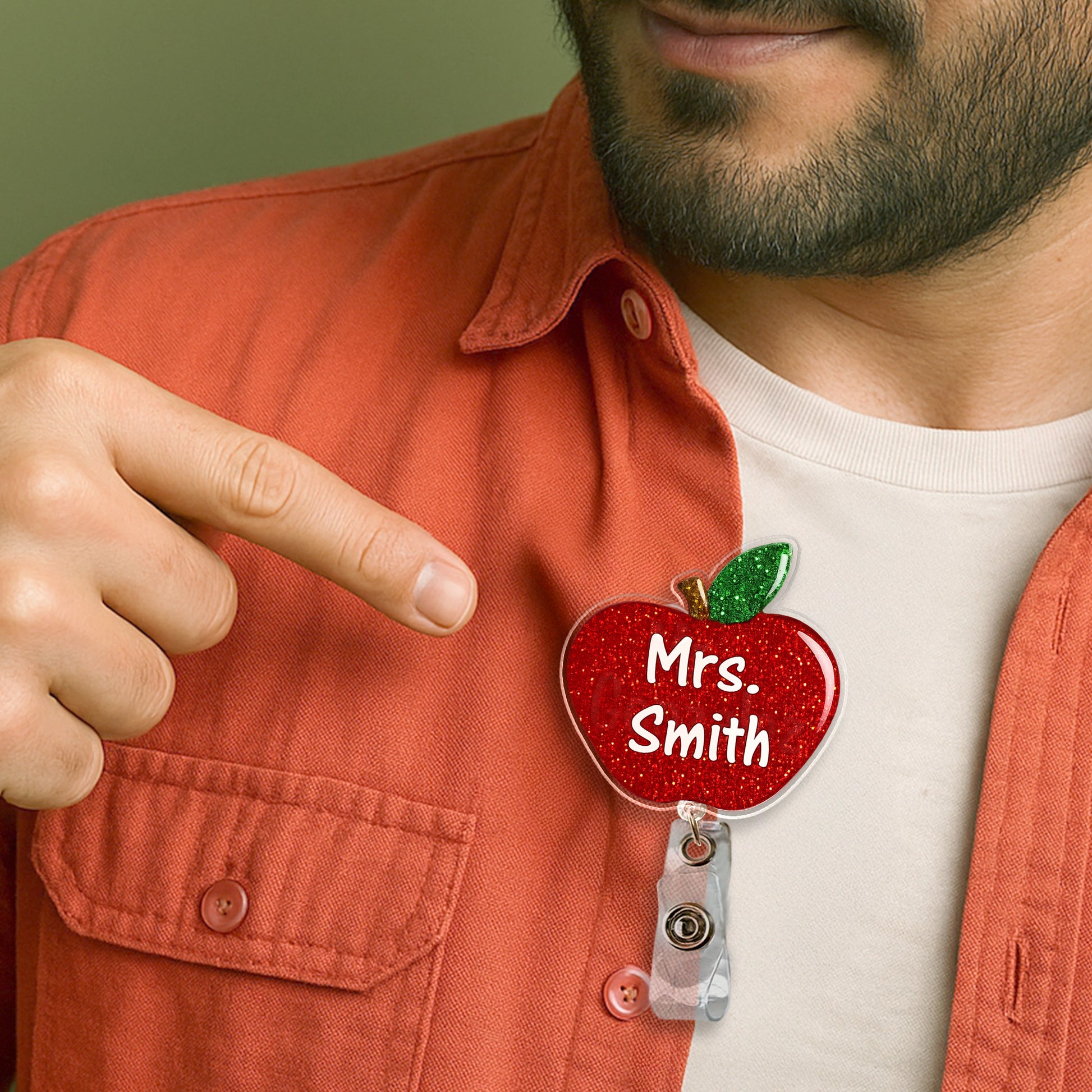 Customizable Apple Badge Reel for Teachers
