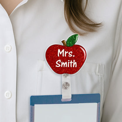 Customizable Apple Badge Reel for Teachers