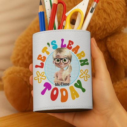 Let's Learn, Colorful Letters And Cartoon Teacher